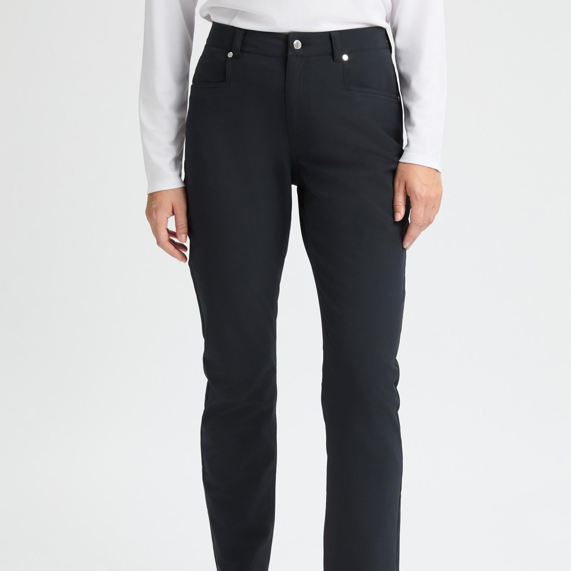 Rohnisch Chie Brushed Ladies Winter Golf Trousers Black 30 Inch